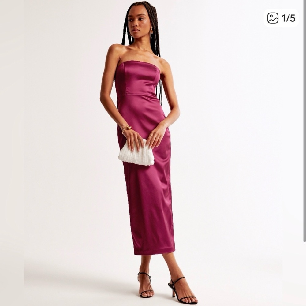 Abercrombie & Fitch Strapless Plum Dress